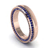 1.2Ct Sapphire Double Halo Wedding Band - Lux No. 14 image 1