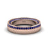 1.2Ct Sapphire Double Halo Wedding Band - Lux No. 14 image 3
