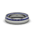 1.2Ct Sapphire Double Halo Wedding Band - Lux No. 15 image 3