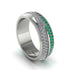 1.4Ct Diamond & Emerald Eternity Wedding Ring - Merritt No. 18 image 1
