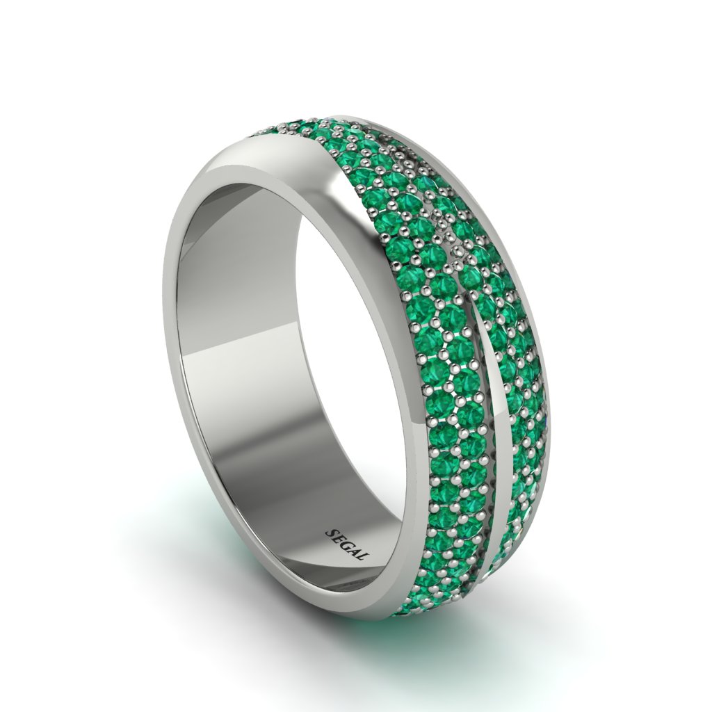 1.4Ct Emerald Eternity Wedding Ring - Merritt No. 21