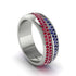 1.4Ct Ruby & Sapphire Eternity Wedding Ring - Merritt No. 72 image 1