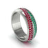 1.4Ct Ruby & Emerald Eternity Wedding Ring - Merritt No. 27 image 1