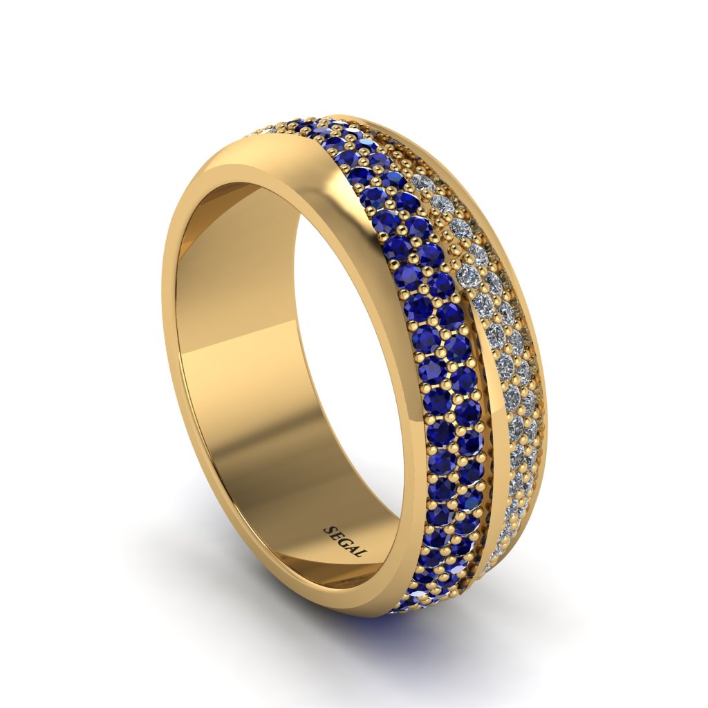 1.4Ct Sapphire & Diamond Eternity Wedding Ring - Merritt No. 13