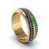 1.4Ct Sapphire & Emerald Eternity Wedding Ring - Merritt No. 28 image 1