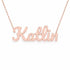 Katlin name necklace in solid 14K Rose Gold, handmade in Los Angeles