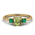Classic Three Stone Peridot Engagement Ring - Valentina No. 704 image 1