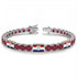 Ruby Tennis Bracelet with Croatia Flag no. 12 image 2