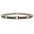 Black Diamond Tennis Bracelet with Italy Flag no. 9 image 1