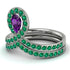 Amethyst Pear Shape Stacking Bridal Set - Emilia No. 306 image 2
