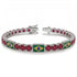 Ruby Tennis Bracelet with Brazil Flag no. 12 image 2