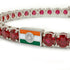 Ruby Tennis Bracelet with India Flag no. 12 image 4