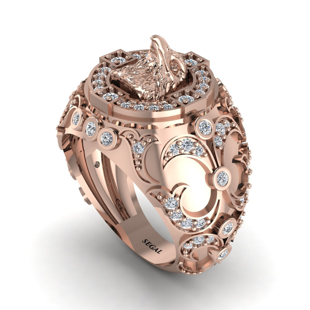 Diamond Majestic Eagle Men’s Fashion Ring - Caleb No. 2