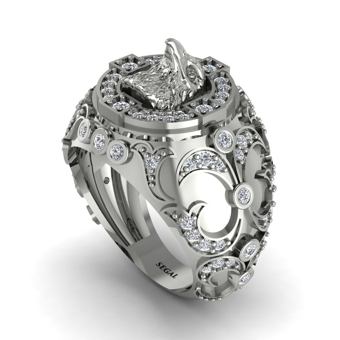 Diamond Majestic Eagle Men’s Fashion Ring - Caleb No. 3