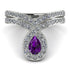 Amethyst Pear Shape Stacking Bridal Set - Emilia No. 303 image 5
