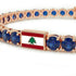 Sapphire Tennis Bracelet with Lebanon Flag no. 14 image 4