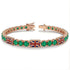 Emerald Tennis Bracelet with United Kingdom Flag no. 5 image 2