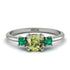 Classic Three Stone Peridot Engagement Ring - Valentina No. 706 image 1