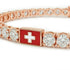 Diamond Tennis Bracelet with Switzerland Flag no. 2 image 4