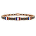 Black Diamond Tennis Bracelet with France Flag no. 8 image 1