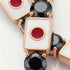 Black Diamond Tennis Bracelet with Japan Flag no. 8 image 3