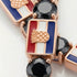 Black Diamond Tennis Bracelet with Croatia Flag no. 8 image 3