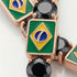 Black Diamond Tennis Bracelet with Brazil Flag no. 8 image 3