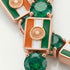 Emerald Tennis Bracelet with India Flag no. 5 image 3