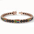 Black Diamond Tennis Bracelet with South Africa Flag no. 8 image 2