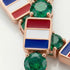 Emerald Tennis Bracelet with France Flag no. 5 image 3