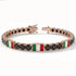 Black Diamond Tennis Bracelet with Italy Flag no. 8 image 2