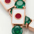 Emerald Tennis Bracelet with Japan Flag no. 5 image 3