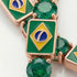 Emerald Tennis Bracelet with Brazil Flag no. 5 image 3