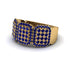 14K Gold Sapphire Men's Pave Ring - Bay No. 13 image 2