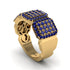 14K Gold Sapphire Men's Pave Ring - Bay No. 13 image 3