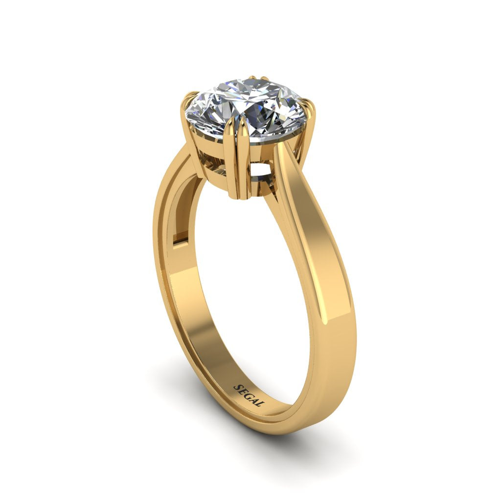 Diamond 14K Gold Solitaire Engagement Ring - Allie No. 1