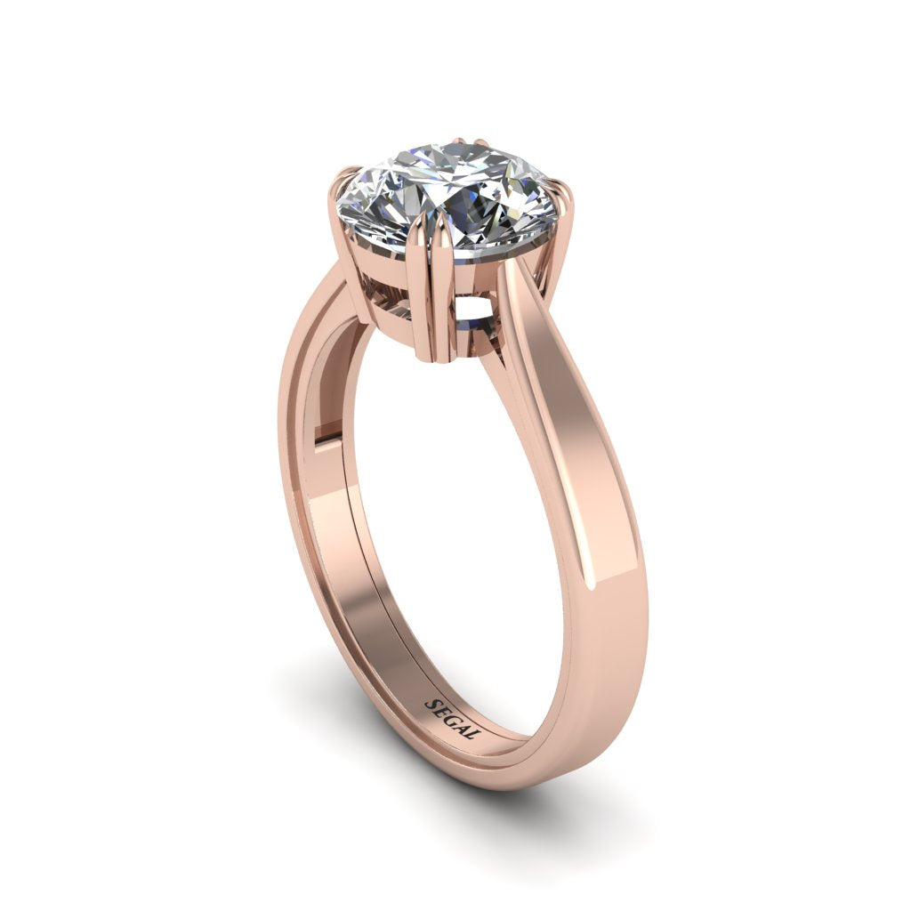 Diamond 14K Gold Solitaire Engagement Ring - Allie No. 2