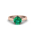 Emerald 14K Gold Solitaire Engagement Ring - Allie No. 5 image 3