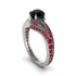 Ruby 14K Gold Pave Engagement Ring - Magnolia No. 54 image 1