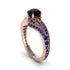 Sapphire 14K Gold Pave Engagement Ring - Magnolia No. 68 image 1