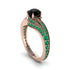 Emerald 14K Gold Pave Engagement Ring - Magnolia No. 23 image 1
