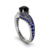 Sapphire 14K Gold Pave Engagement Ring - Magnolia No. 69 image 1