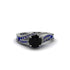 Sapphire 14K Gold Pave Engagement Ring - Magnolia No. 69 image 2