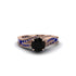 Sapphire 14K Gold Pave Engagement Ring - Magnolia No. 68 image 2