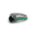 Emerald 14K Gold Pave Engagement Ring - Magnolia No. 24 image 3