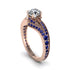 Sapphire 14K Gold Pave Engagement Ring - Magnolia No. 62 image 1