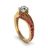 Ruby 14K Gold Pave Engagement Ring - Magnolia No. 46 image 1