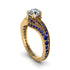 Sapphire 14K Gold Pave Engagement Ring - Magnolia No. 61 image 1