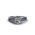 Sapphire 14K Gold Pave Engagement Ring - Magnolia No. 63 image 2