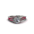 Ruby 14K Gold Pave Engagement Ring - Magnolia No. 48 image 2